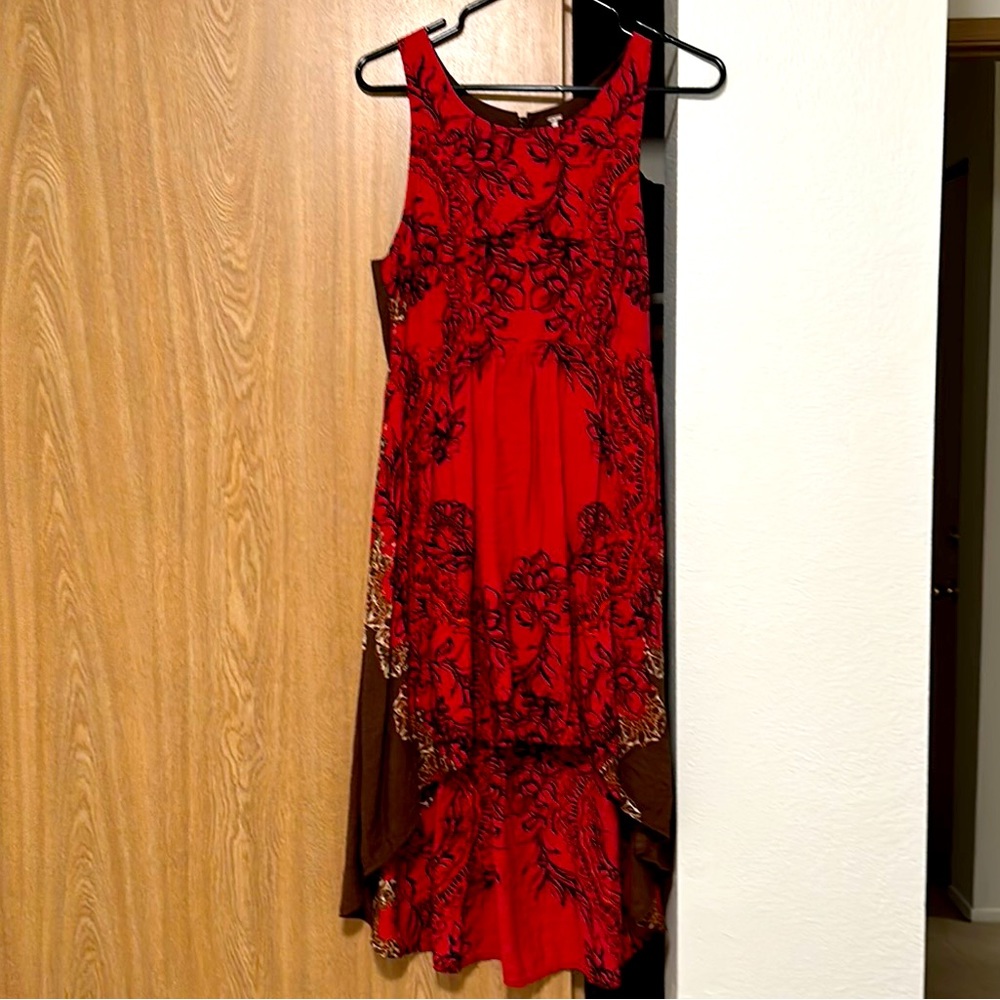 Red Dress with Lacy Open Back